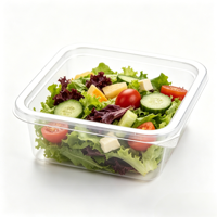 Emballages personnalisés, sûrs, jetables, recyclables, transparents, en plastique PET, pour salades, biscuits, gâteaux, pain, tiramisu, avec couvercles