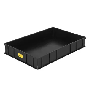 3W-9805113 ESD plateau logistique en plastique ESD conteneur logistique en plastique palette conductrice esd plateau d'emballage