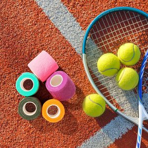 SJ <span class=keywords><strong>2</strong></span> Inches Thể Thao Băng Đầy Màu Sắc Thoáng Khí Cố Kết Vy Bọc Cuộn Thể Thao Cổ Tay Mắt Cá Chân Đàn Hồi Dính Băng - Product Image 5