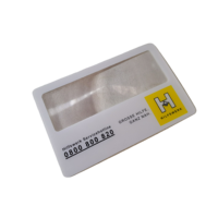 Premium Horizontal Card with Customized Logo Optics Magnifying Feature for Business Promotional Gifts