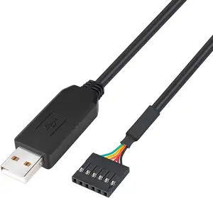 FTDI USB to TTL Serial 5V Adapter Cable 6 Pin 0.1 inch Pitch Female Socket Header UART IC FT232RL Chip Windows Linux MAC OS