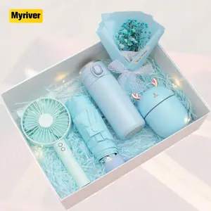 Myriver 2023 Summer Best Custom Ideal Souvenir Coloring 400Ml Glass Cup Fan Gift Sets