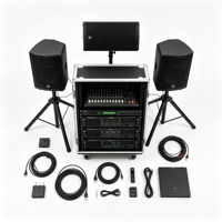 Système de sonorisation portable, équipement audio professionnel, table de mixage, amplificateur, ensemble de haut-parleurs pour concert en direct, événement, performance sur scène
