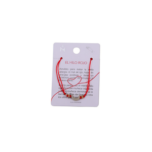 Bracciale in acciaio inossidabile con filo rosso, amuleto portafortuna, gioielli fatti a mano alla moda - Product Image 1