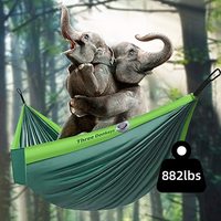 Hamac de camping double en nylon plat ultraléger pour l'extérieur, hamac de luxe avec sangles d'arbre, hamac de luxe