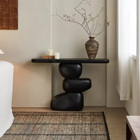 Meubles de salon modernes de style nordique Wabi Sabi Foyer et bureau à domicile en fibre de verre noir rétro minimaliste italien et haut de gamme
