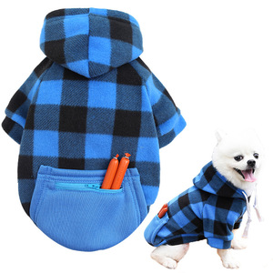 Wonderful Dog Hoodie Plaid Winter Warm Coat With Pocket <b>For</b> Small Medium Large Dogs <b>Cats</b> Pet <b>Clothes</b> - Product Image 1