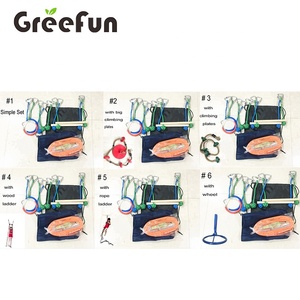 Equipo de Entrenamiento para Niños, Columpio, Barras de Mono, Asas Resistentes, Juego de Slackline con Trinquete de Seguridad, Circuito de Obstáculos para Niños - Product Image 5