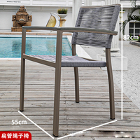 Chaise de jardin en rotin et aluminium, style classique moderne, populaire et confortable, pour hôtel et salon