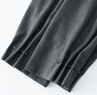 Pantalon large pour femme gris anthracite en mélange de laine taille haute fluide, idéal pour le bureau ou les occasions décontractées – Meilleure vente