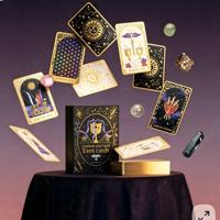 Boîte rigide OEM pour jeu de tarot éducatif avec estampage doré, guide personnalisé pour la divination et les cadeaux d'anniversaire