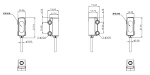 ضبط نطاق AKUSENSE ، ومجموعة العناصر المسطحة للكشف عن وجود مرور من خلال شعاع ضوئي مربع مستشعر PNP في الظلام - Product Image 2