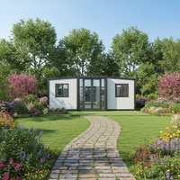 Maison de conteneur modulaire pliable extensible en acier à isolation thermique et imperméable de 20 pieds et 40 pieds, personnalisée en gros