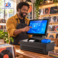 Caisse enregistreuse tactile POS 15 pouces à écran plat capacitif, processeur I3/I5/I7, Wi-Fi 6, Bluetooth 5.2, NFC, Windows 10, Android, garantie 1 an