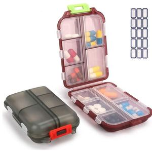 Portable Small Weekly Travel Pill Organizer portapillole in plastica Dispenser portapillole <span class=keywords><strong>per</strong></span> borsa vitamina Fish Oil Container Medicine - Product Image 1