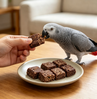 Nourriture pour oiseaux, friandises pour perroquets moyens et grands, nourriture pour perroquets, biscuits interactifs pour récompenses et dressage, multi-saveurs, personnalisable OEM