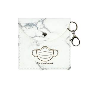 Soporte de cuero sintético para mascarilla facial, cartera pequeña a prueba de polvo con logotipo personalizado, estuche de almacenamiento enmascarado, gran venta al por mayor - Product Image 5