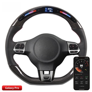 Volante Deportivo <span class=keywords><strong>de</strong></span> Fibra <span class=keywords><strong>de</strong></span> Carbono Real con <span class=keywords><strong>Control</strong></span> <span class=keywords><strong>de</strong></span> RPM por Aplicación, el Más Vendido, para Volkswagen Golf 6, Sagitar, Bora, Jetta - Product Image 1