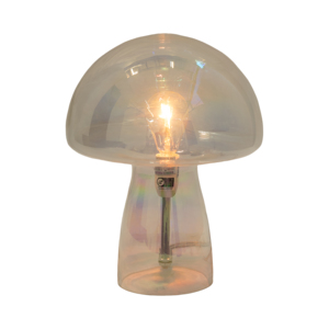 Lampada da Tavolo a Forma di Fungo in Vetro Trasparente, Illuminazione Moderna per Camera da Letto e Soggiorno, Stile Boho - Product Image 2