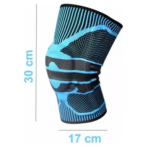 Rodillera Elástica de Compresión para Adultos con Cierre de Velcro, Tejido 3D de Spandex, Soporte para Alivio del Dolor para Gimnasio, Deportes y Rehabilitación - Product Image 4