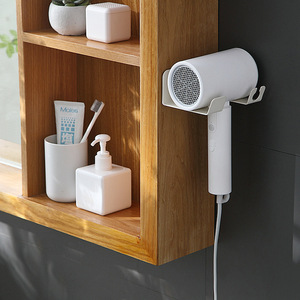 Support mural rectangulaire pour sèche-cheveux sans perçage, portable, non invasif, pour salle de bain et toilettes - Product Image 3