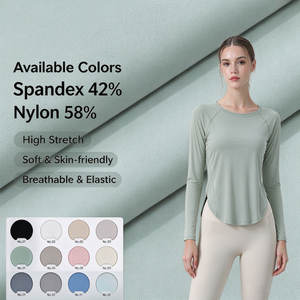 Tissu de yoga super doux en nylon et élasthanne 165 GSM, extensible dans les 4 sens, maille interlock, pour la fabrication de soutiens-gorge de sport et de lingerie féminine - Product Image 1