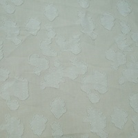 Tissu jacquard tissé en polyester 5219 avec découpes et motifs floraux 3D