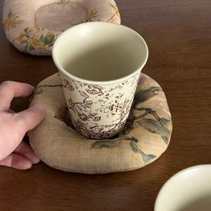 Taza de café de cerámica Vintage Matte Sesame Glaze Flower Taza de leche de desayuno creativa - Product Image 4