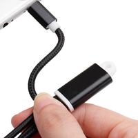 Câble de charge rapide USB court 3-en-1 de 15 cm en gros, porte-clés, logo personnalisé, chargeur USB multiple en cuivre pur pour ordinateur