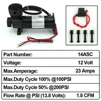 Kit de Système de Suspension Pneumatique avec Réservoir d'Air, Compresseur d'Air 2 Pièces, Kit de Gestion d'Air Universel