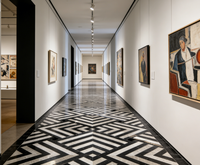 Marchez sur l'art géométrique : Parquet en pierre 3D de luxe vintage