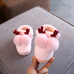 <span class=keywords><strong>Chaussons</strong></span> d'hiver en fourrure de cerf de Noël pour enfants, filles, garçons, enfants, <span class=keywords><strong>chaussons</strong></span> de chambre, bottes, vente en gros - Product Image 6