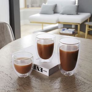 แก้วน้ำสองชั้นแบบใส ทนความร้อน ขนาด 80 มล./250 มล./350 มล./450 มล./650 มล. สำหรับกาแฟและชา รับทำโลโก้ตามสั่งจากโรงงาน - Product Image 5