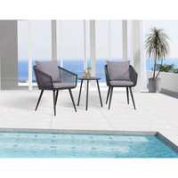 Ensemble de chaises de patio en corde meubles avec table d'extérieur chaise de jardin restaurant meubles de balcon