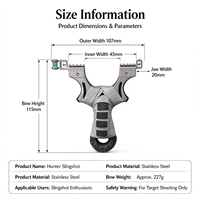 Slingshot de haute précision en acier inoxydable, cadre épaissi, viseur à 5 points, niveau à bulle, pince à dégagement rapide
