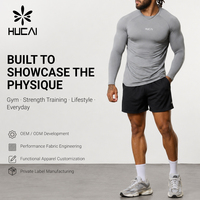 T-shirt de sport à manches longues pour homme, coupe ajustée, compression, ultra doux, viscose, extensible, couche de base pour l'entraînement