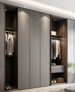 Fabricant de meubles sur mesure Meubles de chambre à coucher Armoire moderne modulaire en bois Design Garde-robe de chambre Style minimaliste - Product Image 1