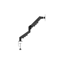 Support de bureau pneumatique pour moniteur, bras simple, support de plaque VESA, pince de gestion des câbles, pour écrans de 2 à 10 kg