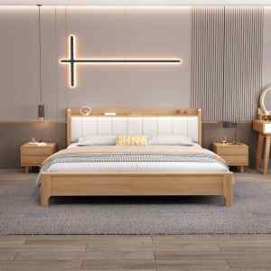 High Quality Wooden Bedroom <b>Beds</b> Bedside Storage Hot Sale Bedroom Furniture Factory Direct Solid Wood Single King Size <b>Bed</b> - Product Image 4