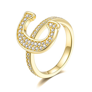 Bague de cocktail de luxe pour femme en moissanite plaqué or 18 carats, lettre D, sertissage pavé, taille brillant rond, micro-incrustation, bijoux - Product Image 2