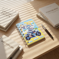 Mini Libreta Espiral A7, Libreta Espiral Pequeña Kawaii para Niñas, Libreta Espiral Personalizada con Tapa Dura, Suministro al por Mayor