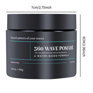 Pommade Capillaire <span class=keywords><strong>Homme</strong></span> Ondes 360 Cire Gel Fixant Très Forte Longue Durée Grande Contenance <span class=keywords><strong>Coiffure</strong></span> <span class=keywords><strong>Afro</strong></span> - Product Image 2