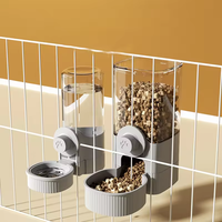 Distributeur automatique d'aliments par gravité pour animaux domestiques Cage en plastique suspendue pour chiens chats lapins chinchillas furets