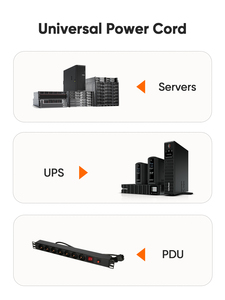 Cablecreation 5-Pack 1 chân tiêu chuẩn máy tính Power Adapter NEMA 5-15r để IEC320 C14 thuận tiện Adapter & kết nối - Product Image 5