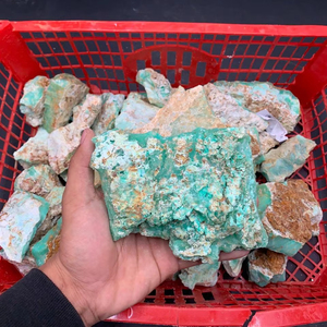 Indonesia-Sourced Natural Green Chrysoprase Rough Stone for Jewelry Making Customized <b>Light</b> <b>Craft</b> Use - Product Image 5