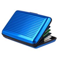 Vente en gros de porte-cartes en aluminium RFID avec logo personnalisé Protecteur de portefeuille antivol pour cartes de visite et passeports
