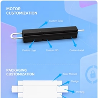 Moteur JINK ZM24TQ-1.5/25 N.m RPM à faible bruit IP44, télécommande RF intelligente pour l'automatisation des rideaux et des fenêtres