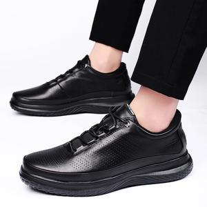 Zapatos Deportivos de Cuero Transpirables con Suela Suave 2026, Zapatos Deportivos de Cuero para Hombre con Suela Gruesa Resistente al Desgaste, Primera Capa de Piel de Vacuno de Primera Calidad - Product Image 3