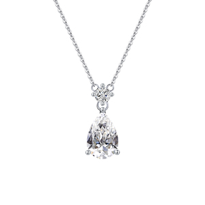 LZN03 RINNTIN collana con ciondolo piccolo collana con gioielli personalizzati <span class=keywords><strong>925</strong></span> <span class=keywords><strong>argento</strong></span> goccia d'<span class=keywords><strong>acqua</strong></span> 8A collane con zirconi cubici Premium - Product Image 1