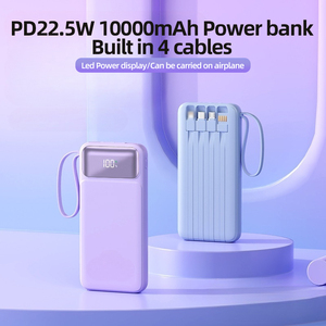 Cargador Portátil Ultra Delgado de 10000mAh con Pantalla Digital, Cables Integrados y Carga Rápida PD de 22.5W, con Logotipo Personalizado de Alta Calidad - Product Image 3